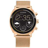 Citizen - CZ Smart 41mm Unisex Casual Smartwatch with IP Stainless Steel Mesh Bracelet - Rose Gold