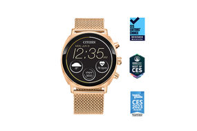 Citizen - CZ Smart 41mm Unisex Casual Smartwatch with IP Stainless Steel Mesh Bracelet - Rose Gold