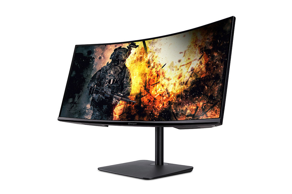 Acer - AOPEN 34HC5CUR Pbiiphx 34 LED UWQHD Curved FreeSync Monitor (DisplayPort, HDMI) - Black