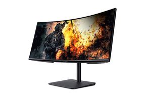 Acer - AOPEN 34HC5CUR Pbiiphx 34 LED UWQHD Curved FreeSync Monitor (DisplayPort, HDMI) - Black