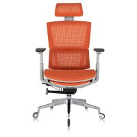 Nouhaus - REWIND ERGONOMIC OFFICE CHAIR WITH RETRACTABLE FOOTREST - ORANGE