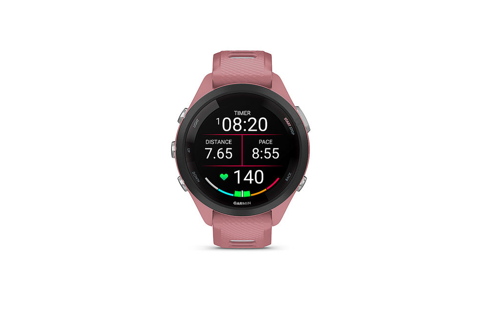 Garmin - Forerunner 265S GPS Smartwatch 42 mm Fiber-reinforced polymer - Black/Light Pink