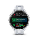 Garmin - Forerunner 965 GPS Smartwatch 47 mm Fiber-reinforced polymer - Titanium/Whitestone