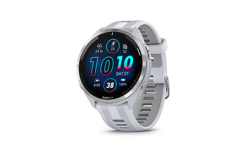 Garmin - Forerunner 965 GPS Smartwatch 47 mm Fiber-reinforced polymer - Titanium/Whitestone