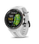 Garmin - Approach S70 GPS Smartwatch 42mm Ceramic - Black Ceramic Bezel with White Silicone Band