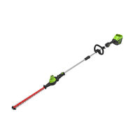 Greenworks - 80V 20 Brushless Pole Hedge Trimmer with 2.0 Ah Battery and Charger - Green