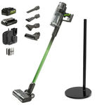 Greenworks - 24 Volt Stick Vacuum with 4ah Battery, Attachments, & Charger - Green