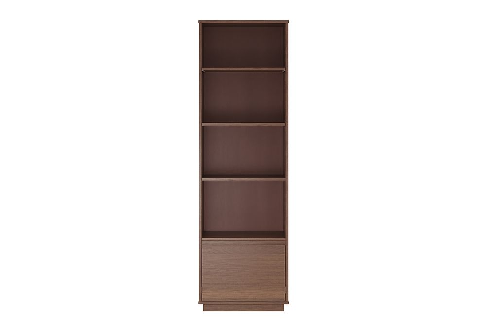 Linon Home Dcor - Millett 1-Drawer Mid-Century Bookcase - Walnut