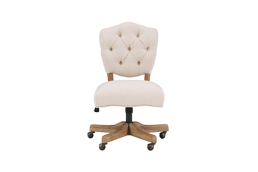 Linon Home Dcor - Kaynorth Button-Tufted French Country Office Chair - Natural