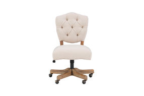 Linon Home Dcor - Kaynorth Button-Tufted French Country Office Chair - Natural