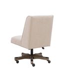 Linon Home Dcor - Donora Plush Fabric Adjustable Office Chair With Wood Base - Natural