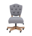 Linon Home Dcor - Kaynorth Button-Tufted French Country Office Chair - Gray