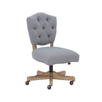 Linon Home Dcor - Kaynorth Button-Tufted French Country Office Chair - Gray