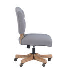 Linon Home Dcor - Kaynorth Button-Tufted French Country Office Chair - Gray