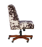 Linon Home Dcor - Donora Cow Print Microfiber Fabric Adjustable Office Chair With Wood Base - Brow