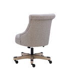 Linon Home Dcor - Scotmar Plush Button-Tufted Adjustable Office Chair With Wood Base - Light Gray