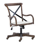 Linon Home Dcor - Hammond Rustic Bentwood Office Chair With Arms - Beige