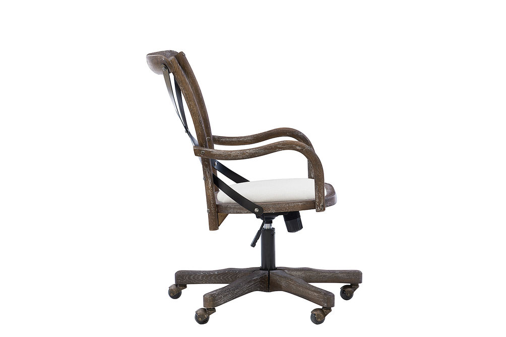 Linon Home Dcor - Hammond Rustic Bentwood Office Chair With Arms - Beige