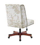 Linon Home Dcor - Donora Cow Print Microfiber Fabric Adjustable Office Chair With Wood Base - Beig