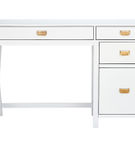 Linon Home Dcor - Penrose Four-Drawer Side Storage Desk - White