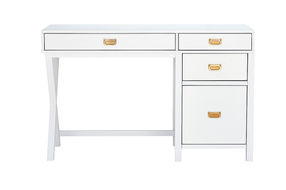 Linon Home Dcor - Penrose Four-Drawer Side Storage Desk - White