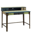Linon Home Dcor - Calson Three-Drawer Weathered Industrial-Style Desk - Multicolor Stripes