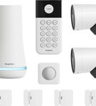 SimpliSafe - 2 Camera Outdoor Wireless Security System with 5 Sensors - White