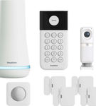 SimpliSafe - Indoor Home Security System with Smart Alarm Wireless Indoor Camera 8-piece - White