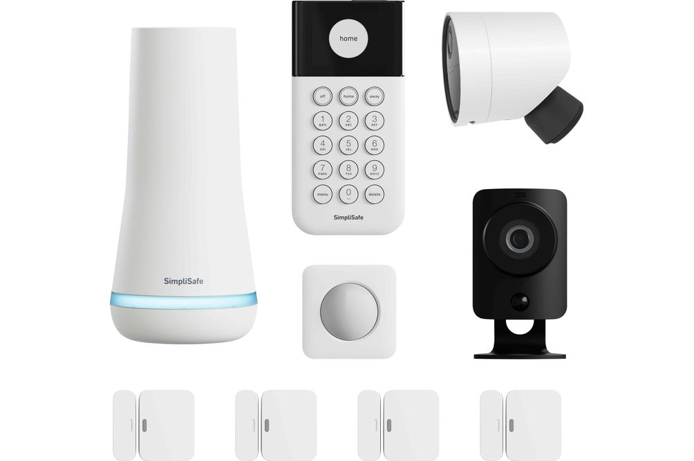 SimpliSafe - Whole Home Security System 9-piece - White