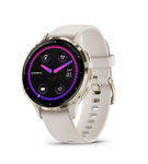 Garmin - Venu 3S GPS Smartwatch 41 mm Fiber-reinforced polymer - Stainless Steel and Ivory