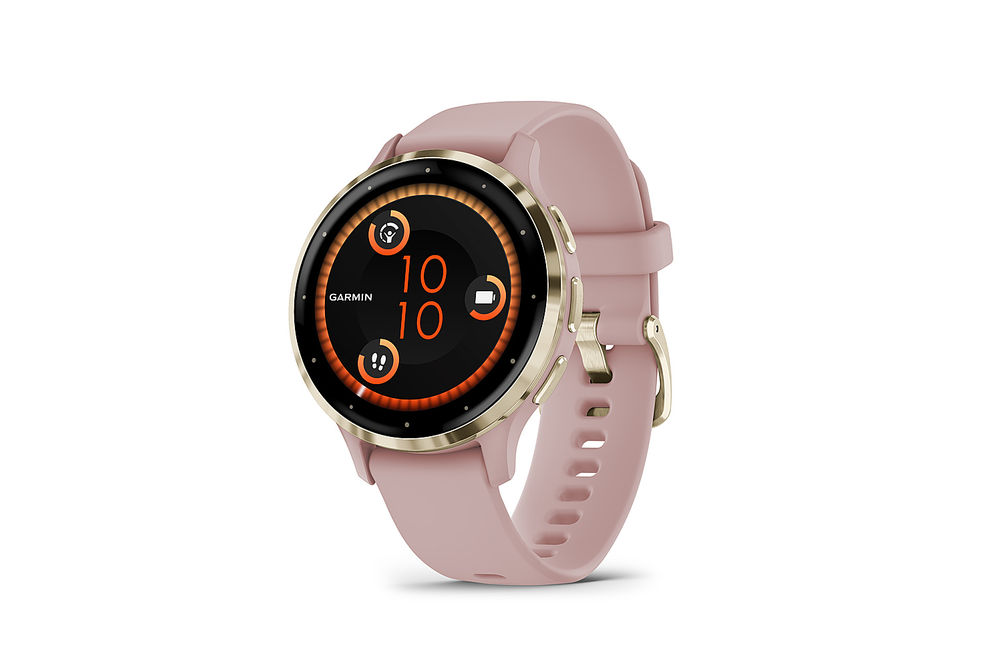 Garmin Venu 3S Fitness Smartwatch Dust Rose/Softgold 010-02785-03 •  uhrcenter