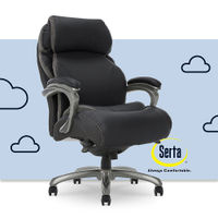 Serta - Big & Tall with Smart Layers Technology and AIR Lumbar Bonded Leather Executive Chair - Bla