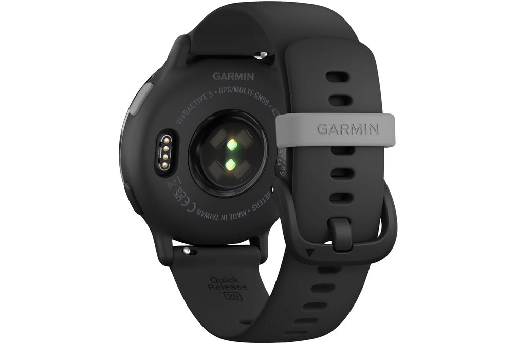 Garmin - vvoactive 5 GPS Smartwatch 42 mm Fiber-reinforced polymer - Slate Aluminum and Black