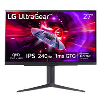 LG - UltraGear 27" IPS QHD 1-ms FreeSync and G-SYNC Compatible Monitor with HDR (Display Port, HDMI