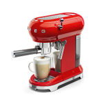 SMEG Semi-Automatic Espresso Machine with 15 bar pressure - Red