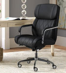 La-Z-Boy - Comfort and Beauty Sutherland Diamond-Quilted Bonded Leather Office Chair - Midnight Bla