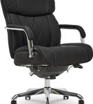 La-Z-Boy - Comfort and Beauty Sutherland Diamond-Quilted Bonded Leather Office Chair - Midnight Bla