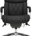 La-Z-Boy - Comfort and Beauty Sutherland Diamond-Quilted Bonded Leather Office Chair - Midnight Bla