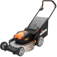 WORX - WG751.3 40V 20" Push Lawn Mower with Grass Collection Bag and Mulcher (2 x 4.0 Ah Batteries