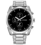 Citizen - CZ Smart Unisex Hybrid 42.5mm Stainless Steel Smartwatch with Silvertone Stainless Steel