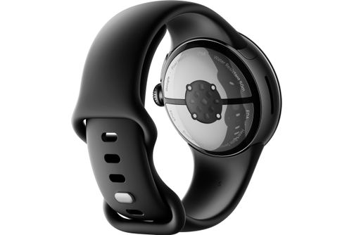 Google - Pixel Watch 2 Matte Black Smartwatch with Obsidian Active Band Wi-Fi - Matte Black