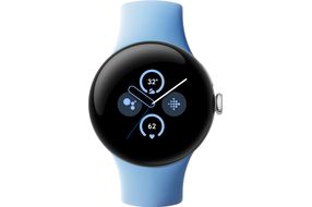 Google - Pixel Watch 2 Polished Silver Smartwatch with Bay Active Band Wi-Fi - Polished Silver
