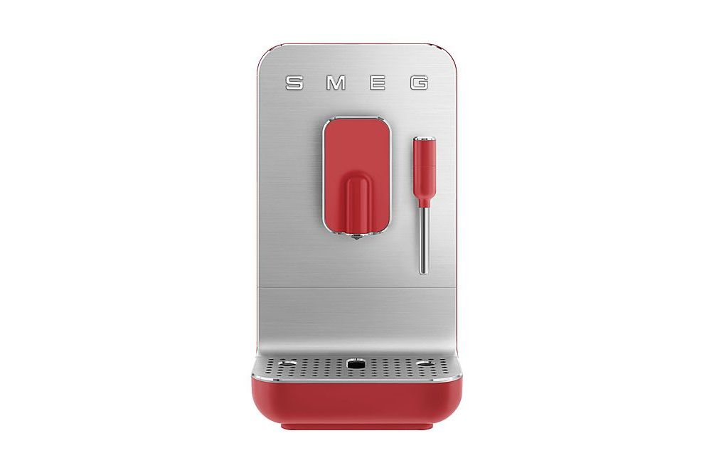 SMEG BCC02 Single Serve Fully-Automatic Coffee Maker With Steamer - Red