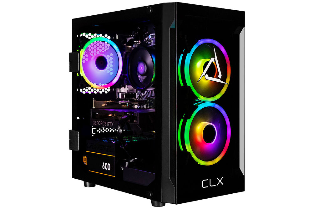 CLX - SET Gaming Desktop - AMD Ryzen 5 5500 - 16GB DDR4 3600 Memory - GeForce RTX 4060 - 1TB NVMe M