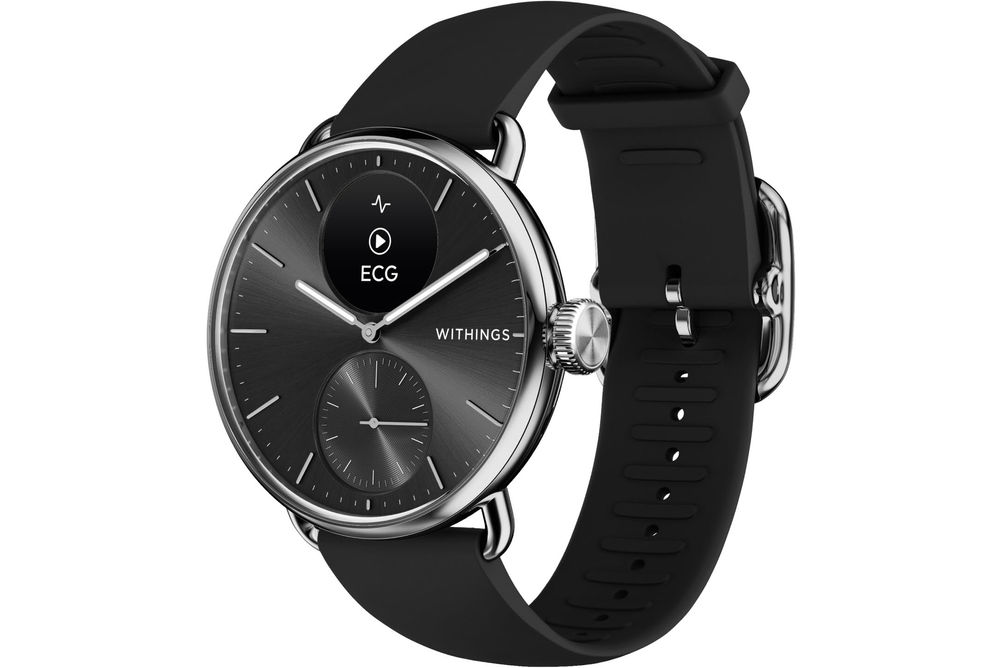 Withings - ScanWatch 2 - Heart Health Hybrid Smartwatch - 38mm - Black/Silver