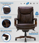 La-Z-Boy - Big & Tall Bonded Leather Executive Chair - Coffee Brown