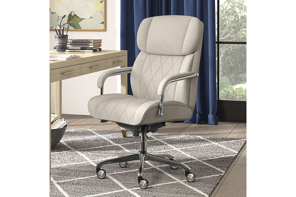 La-Z-Boy - Sutherland Fabric Office Chair - Cream