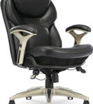 Serta - Upholstered Back in Motion Health & Wellness Manager Office Chair - Bonded Leather - Black