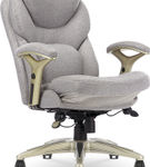 Serta - Upholstered Back in Motion Health & Wellness Manager Office Chair - Fabric - Light Gray