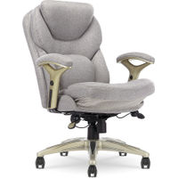 Serta - Upholstered Back in Motion Health & Wellness Manager Office Chair - Fabric - Light Gray